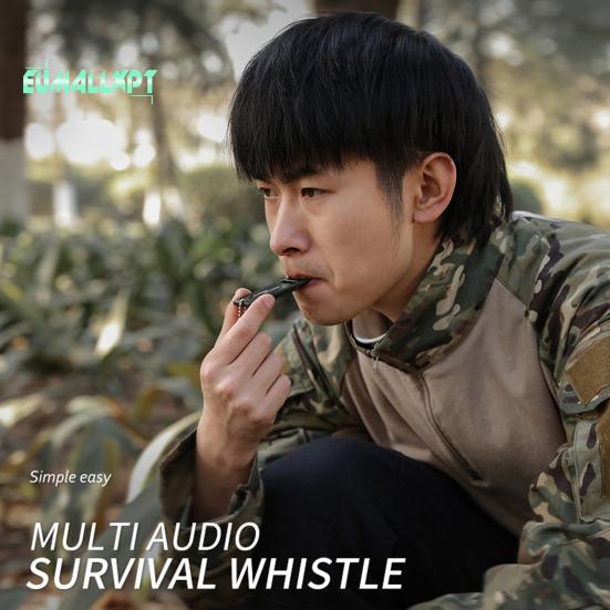 2Pcs 3-Frequency Whistle Keychain High Decibel Survival Camping Hiking Emergency Tool