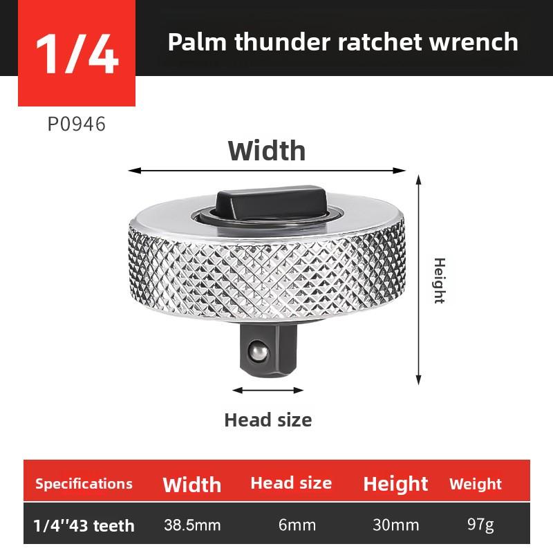 Mini Ratchet Wrench 1/4" 3/8" 1/2" Drive Small Quick Socket Portable Whole Steel Palm Finger Reversible Two-way Square Tool