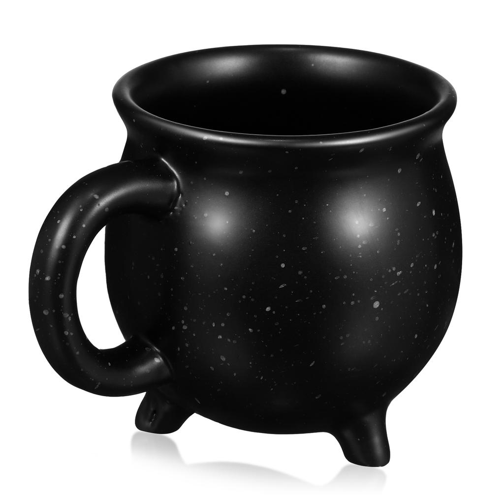 1 Stück Halloween Hexenkessel 450ml Kaffeetasse Latte Becher Trinkbecher Milchkaffeetasse Halloween Hexenbecher Keramik Kaffeetasse
