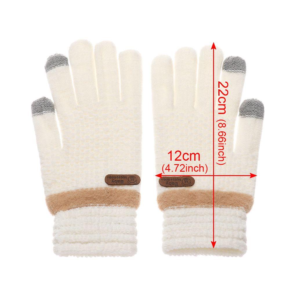 Winter Warm Stretch Outdoor Skiing Touch Screen Gloves Knitted Thicken Full Finger