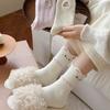 Female Winter Plus Velvet Plus Warm Lovely Cartoon Home Sleeping Floor Tube Socks