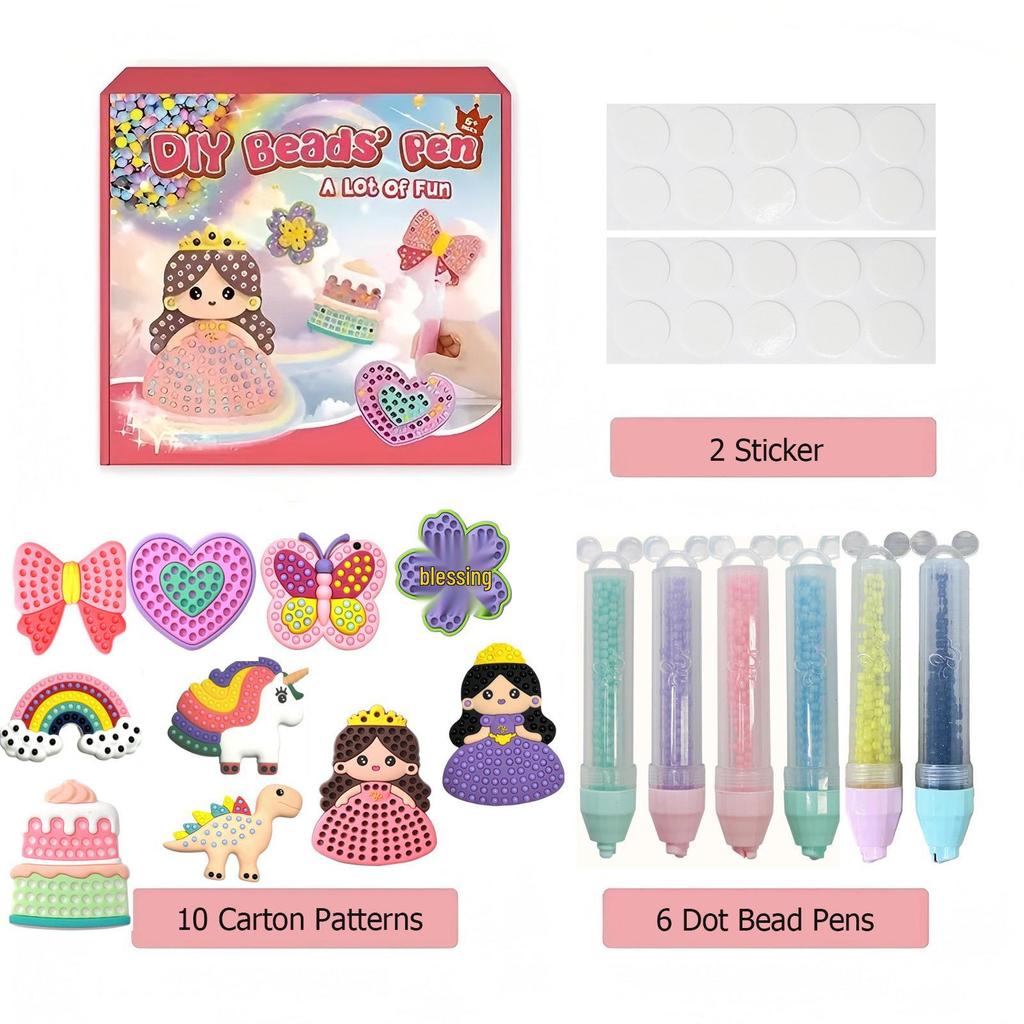 Colorful Cartoon Princess DIY Diamond Painting Stickers - Handmade Beaded Art Décor