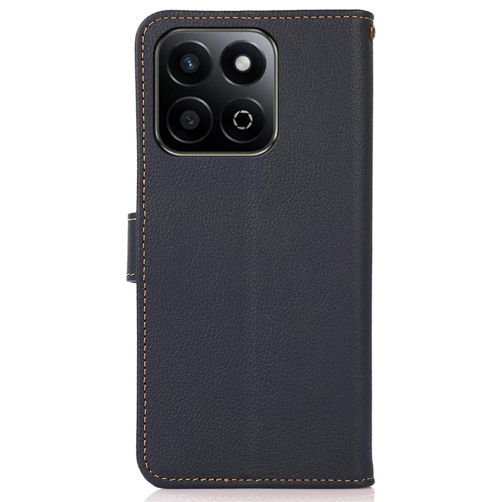 KHAZNEH For Honor X7c 5G/X7c 4G/200 Smart 5G/Play 60 Plus 5G Case Genuine Cow Leather RFID Blocking Wallet Phone Cover