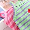 Striped Pet Dog Dog Clothing Cat Small Dog Bichon Pomeranian Teddy Suspender Vest Spring Summer Thin