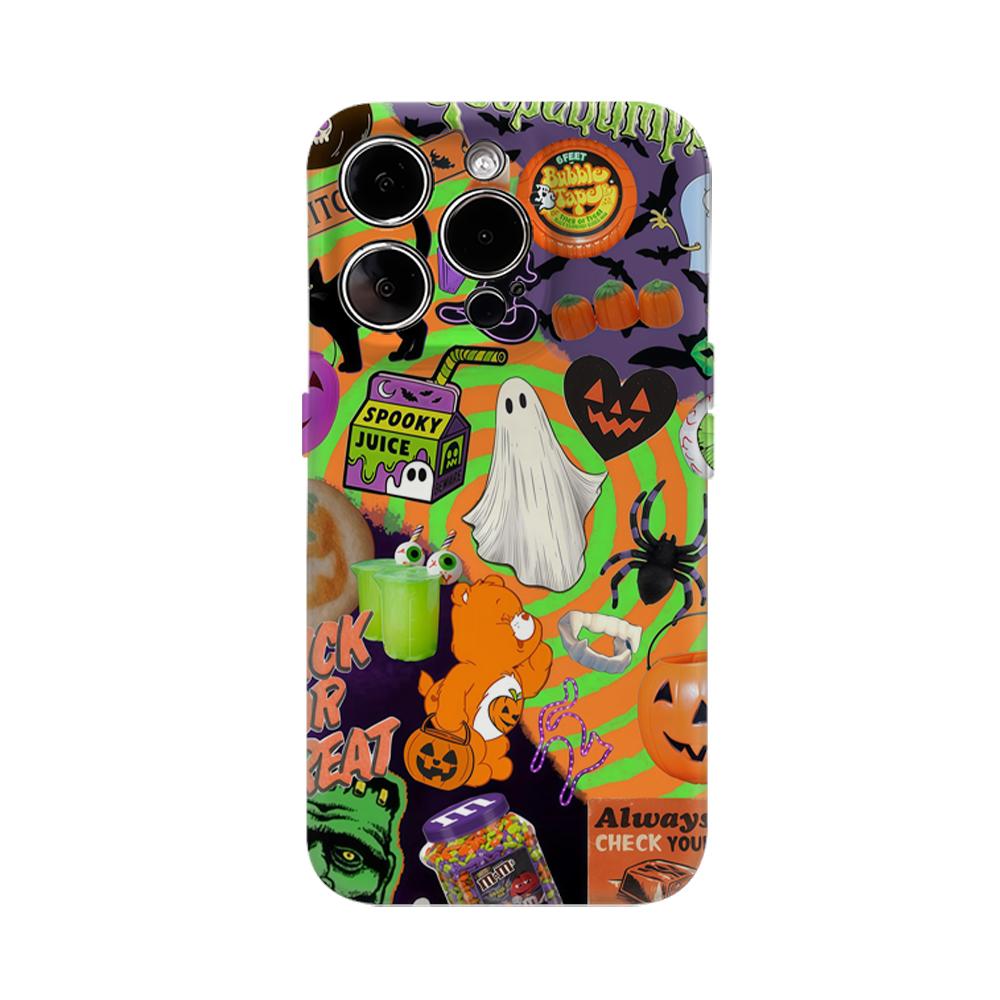

Halloween Spooky Collage Phone Case for IPhone 16 15 14 13 12 11 X XS XR XSMAX 7 8 Pro Max Plus Double-layer Back Cover IPHONEXSMAX