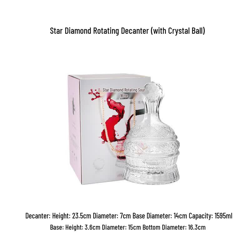 Star Diamond Rotating Wine Decanter