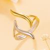 18K Gold-Plated Stainless Steel Geometric Ring: European & American Modern Style