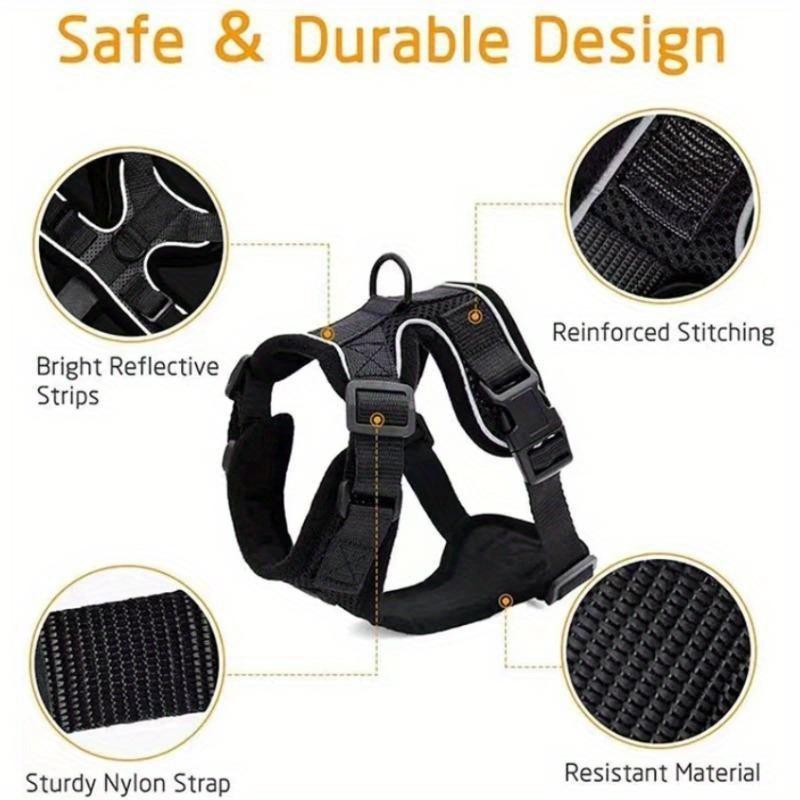 Cat Harness and Leash for Walking, Escape Proof Soft Adjustable Vest Harnesses for Cats, Breathable Reflective Strips Jacket