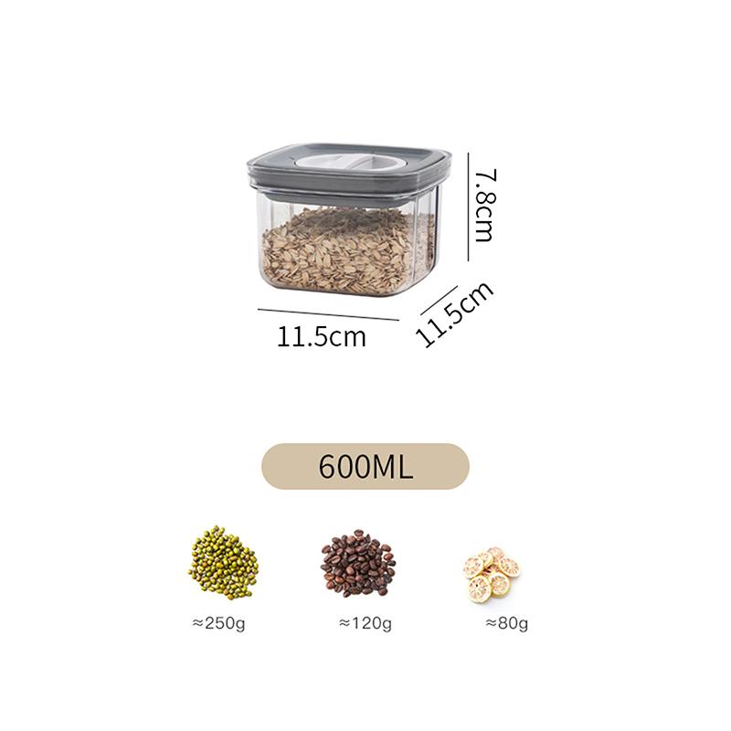 Transparent Household Knob Sealed Jar for Snack Storage with Fresh-Keeping Lid Plastic Kitchen Storage Box