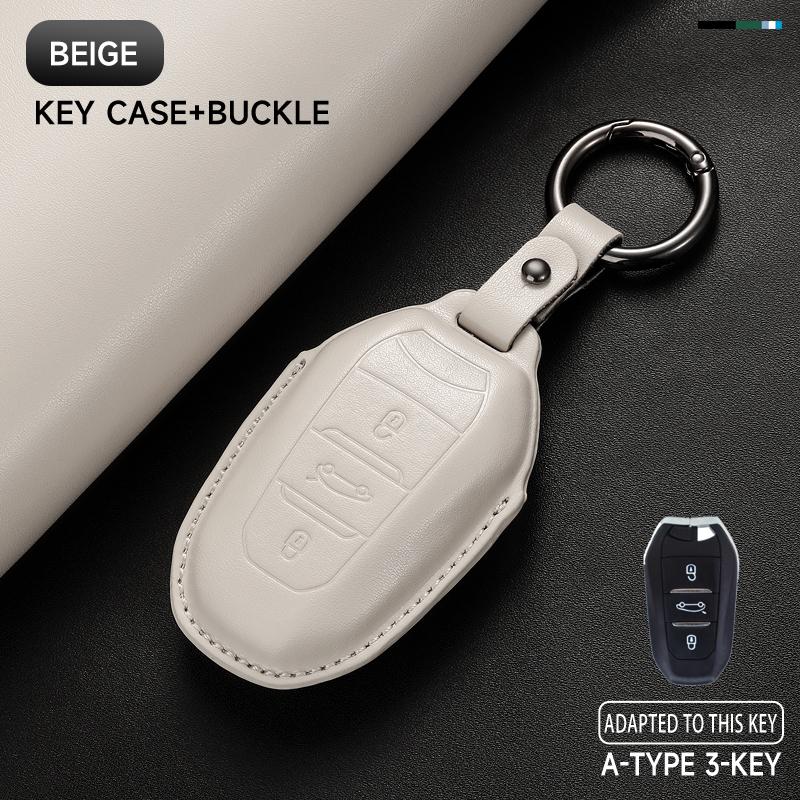 Leather Car Key Cover Case Protection Shell Keychain For Citroen Cactus C4 C6 C8 C3-XR DS DS3 DS4 DS5 DS6 C1 C2 Picasso