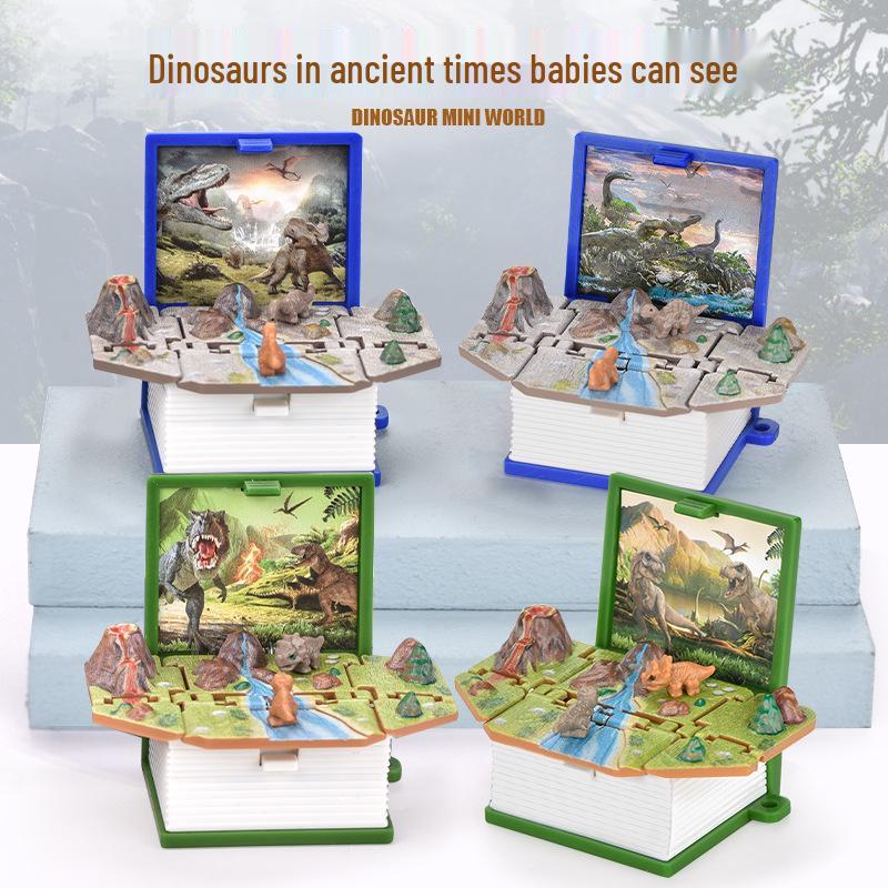 Dinozaur Astronauta 3D Pop-Up Książka Brelok Wisiorek: Mini Świat Prezent Świąteczny