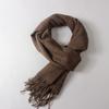 Mary Hot Sale Men's and Women's Solid Color Red Scarf Wool Thickened Business Autumn and Winter Scarf Company Annual Meeting Gift LOGO