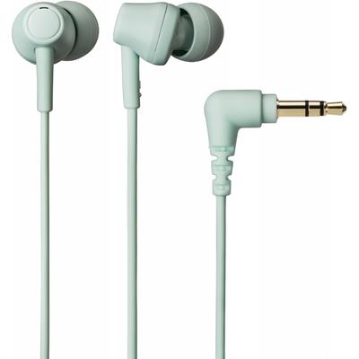 Audio Technica Ath Ck350x Gr Earphones  Wired Canal Type  Recycled Plastic Blend  Antibacterial  Small  Green