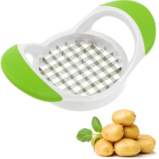 DOITOOL French Fry Cutter Stainless Steel Potato Cutter for Fries Potato Slicer with Handle Fruit Slicer for Potatoes Carrots Onions