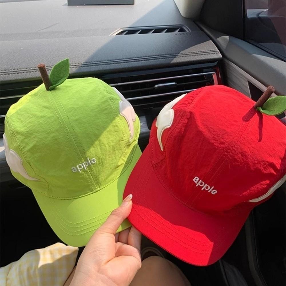 Cotton Embroidered Letter Hat Peaked Creative Fruits Cap Simple Fruits Baseball Cap  Girl