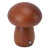 Small Wood Mushroom Lamp USB Charging Cordless Bedside Touch Lamp Portable Dimmable Table Lamp for