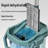 38cm Hands-Free Dual-Use Flat Mop with Integrated Water Bucket for Dry/Wet Cleaning