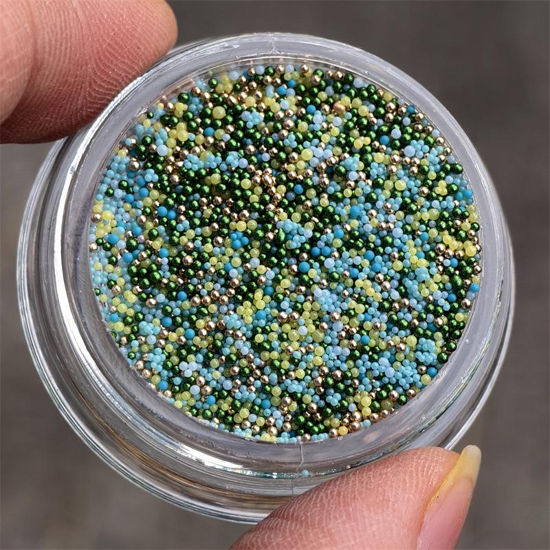 Korean Iridescent Mini Steel Beads Nail Decorations