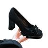 Mary Jance Women Shoes High Heels Bow Fashion Shoes Dress Designer Pumps Summer 2025 New Shallow Elegant Luxury Chaussure Femme