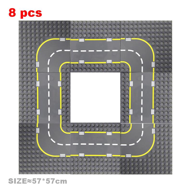 Big Particles Building Blocks City Construct Road Street Base Plates Sets Diy Bricks Accessories Educational Toys For Children