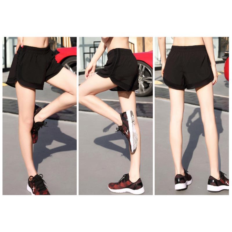 Yoga Wear Mesh Sports Shorts Women Summer Anti-naked Fitness Running Morning Exercise Elastic Quick Drying Outside Wearing Three-quarter Pants