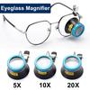 1 Stück 5X 10X 20X Lupe Vergrößerungslinse Augenlupe Tragbares Okular Uhrmacher Reparaturwerkzeug