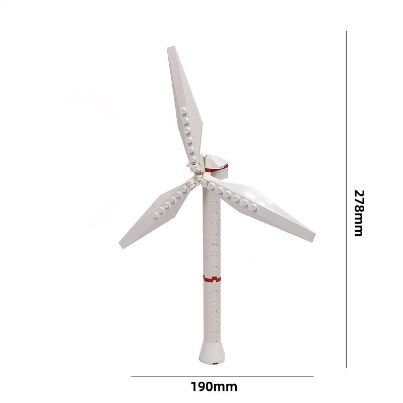 And Small Particle Mosaic Assembly Building Model Windmill Garden Scene Decoration Diy Building Block Toy