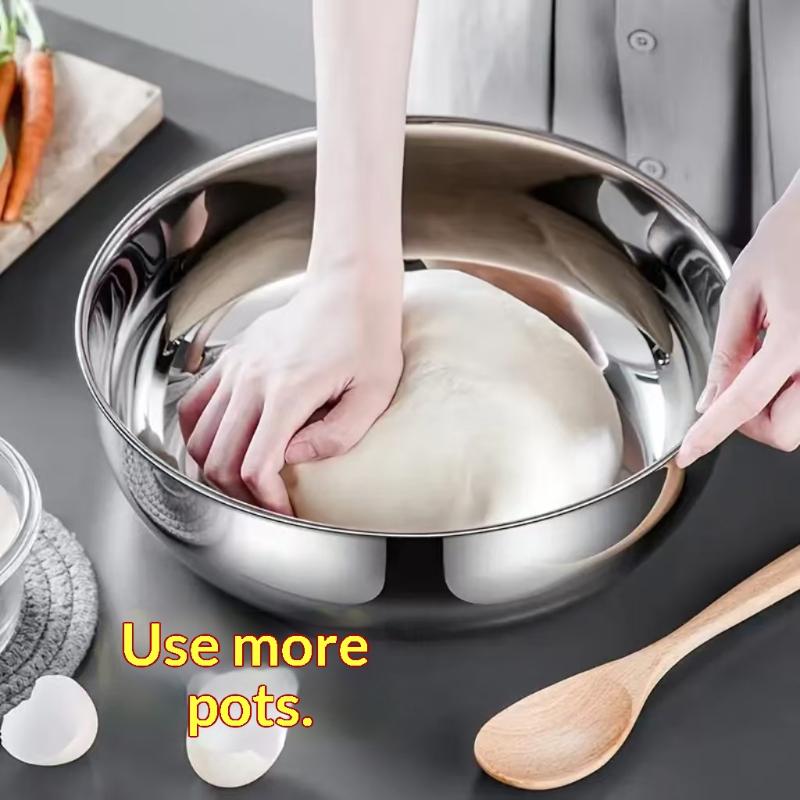 Commercial Stainless Steel Mixing Bowl Set with Lids, Heavy-Duty & Dishwasher Safe for Baking, Prep & Salad