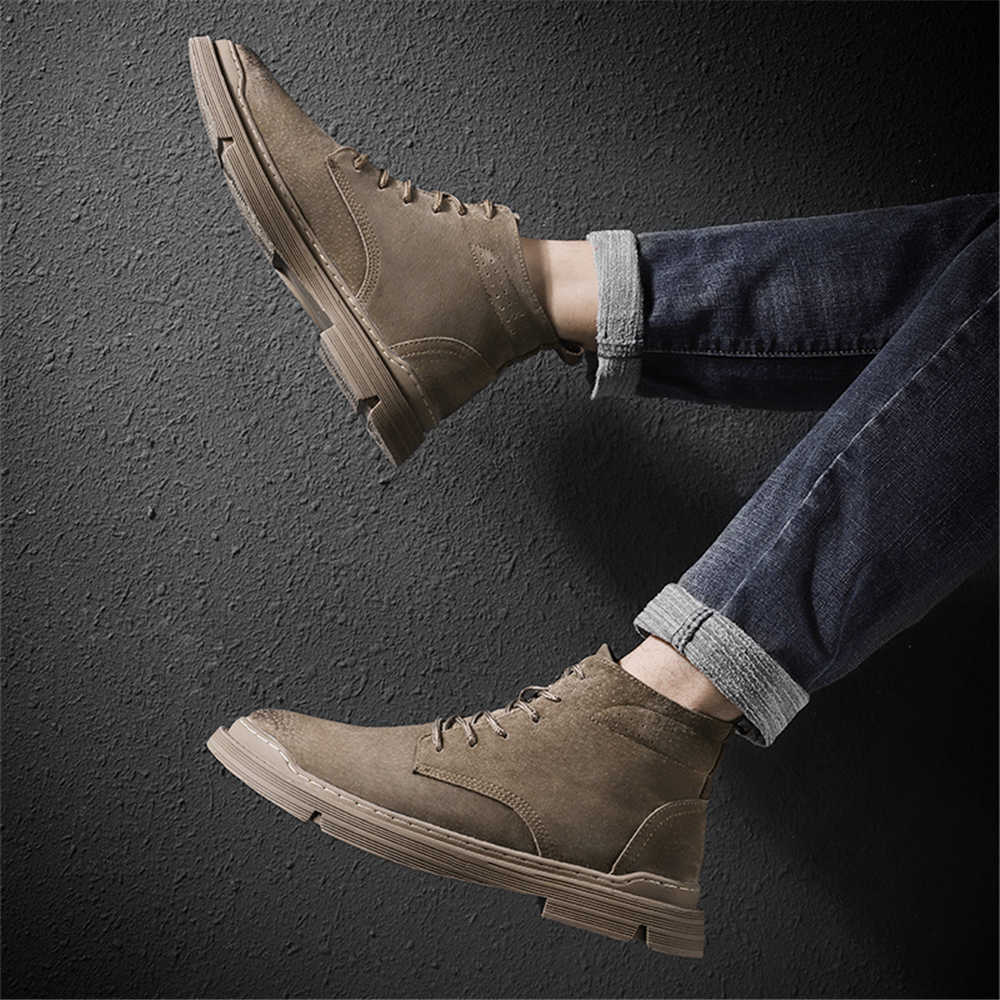 Fashion Round Tip Wide Heel Gray Man Boots Casual Sneakers 46 Men Loafers Shoes Luxury Sports 2025summer Low Offer Festival