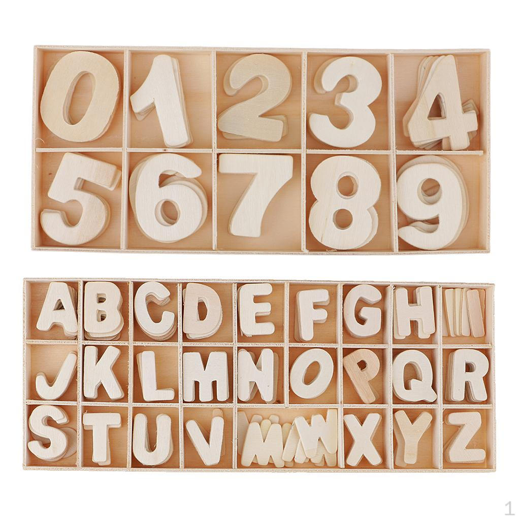 

216 шт. Натуральные деревянные цифры и буквы алфавита для поделок для скрапбукинга