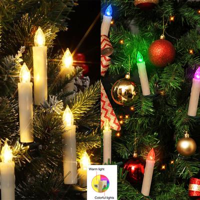 Flameless LED Candle with Timer, Remote Flickering Flame, Battery Operated, Christmas Candles, New Year, Home Decoration, 20Pcs