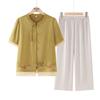 Elderly Women's Elegant Chinese Style Shirt and Pants Set