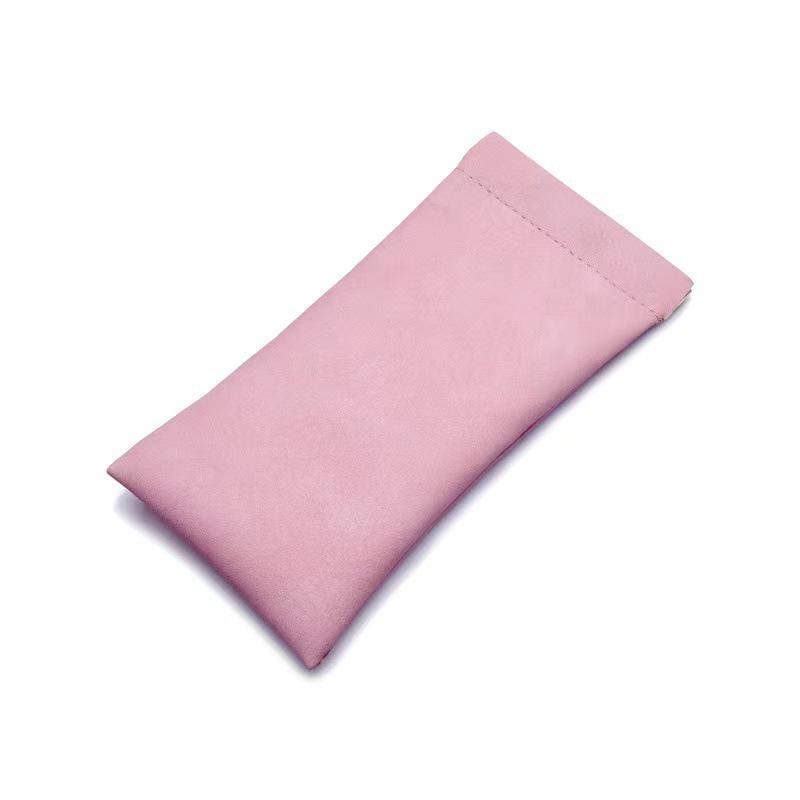 Thickened Leather Open-Mouth Sunglasses & Reading Glasses Dustproof Crossbody Case