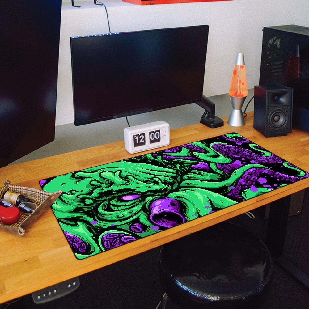 KRAKEN IMPERIUM Oktopus Monster Mauspads Große Schreibtischmatte Tastatur Ergonomisch Büro Gummi PC Rutschfest Ausfransungsfrei Zuhause Benutzerdefiniert