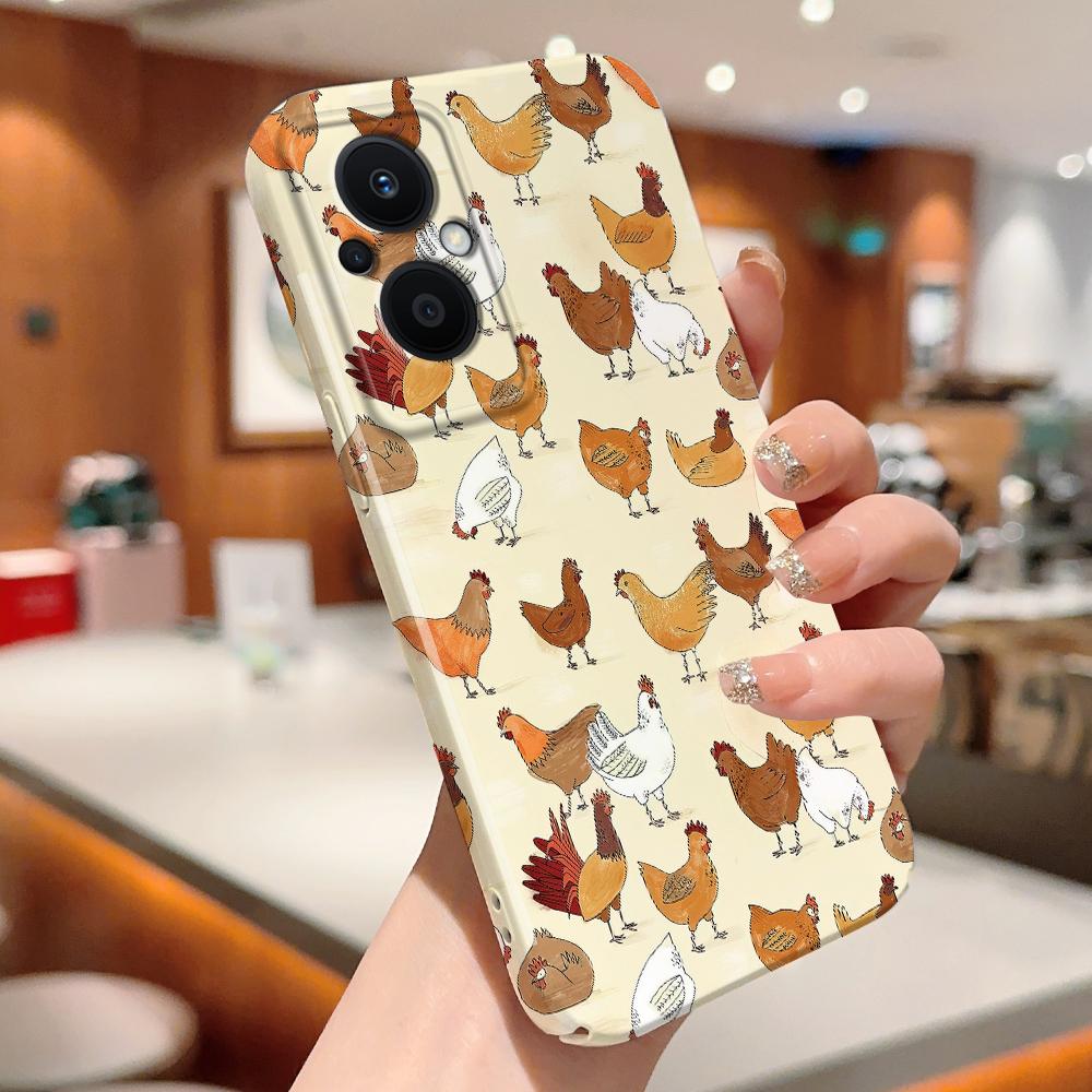 All-inclusive Film Handyhülle Cartoon Mode Design Hartschale Vollabdeckung Kameraschutzhülle für OPPO A60 A96 Reno12 Realme C53 C75