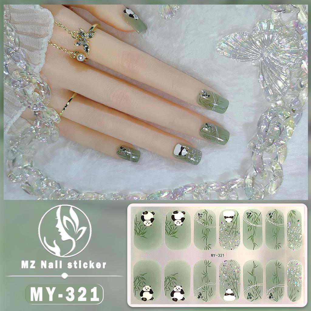 Three-dimensional National Style No-bake Gel Nail Varnish Film All Stick Japanese and Korean Style Spring and Summer Nail Film Paper Nail Film Paper