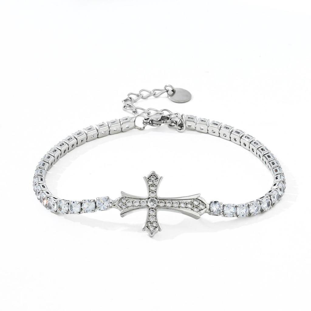 Women's High-End Zircon Crystal Bracelet - Elegant Fashion Accessory