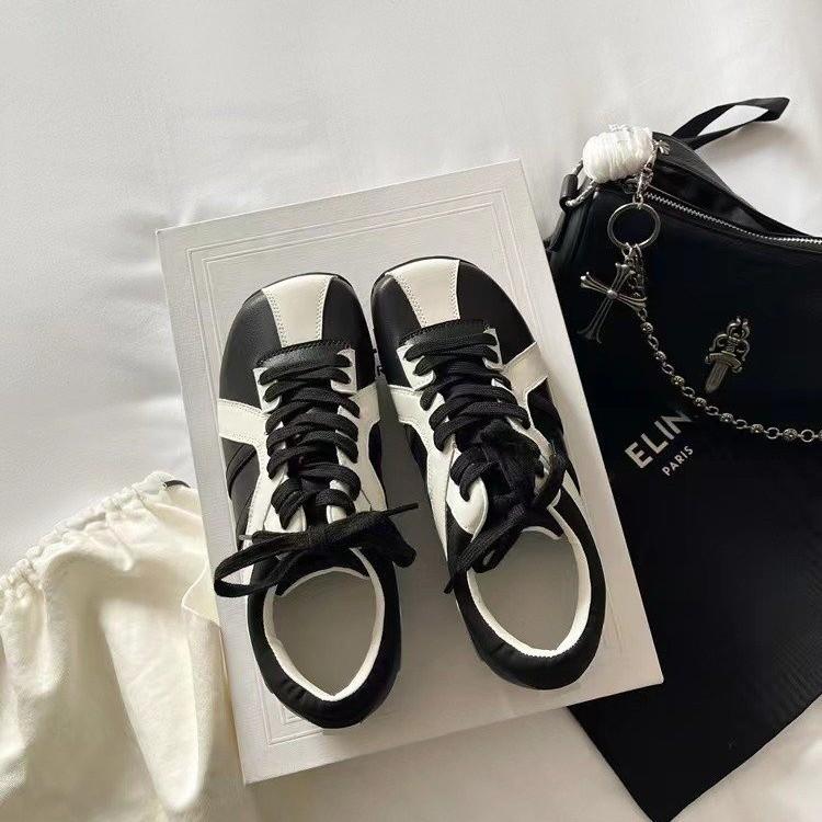 Zhao Silu's same Korean version of square-headed zebra shoes 2025 new flat-bottomed square-headed comfortable and versatile color matching