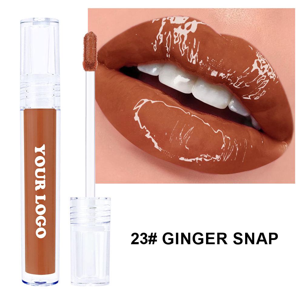 Border-Free Clear Mirror Lip Gloss/Lip Jelly - Non-Stick, Long-Lasting, Plumping Gloss.