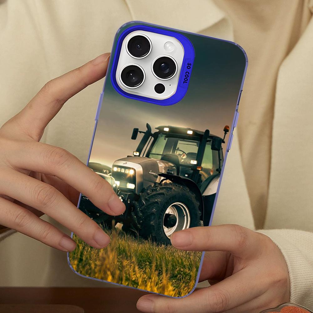 Tractors Car Phone Case For IPhone 16 15 14 13 12 11 Pro Max X XR XSMAX 8 7 Plus Matte Shockproof Back Cover