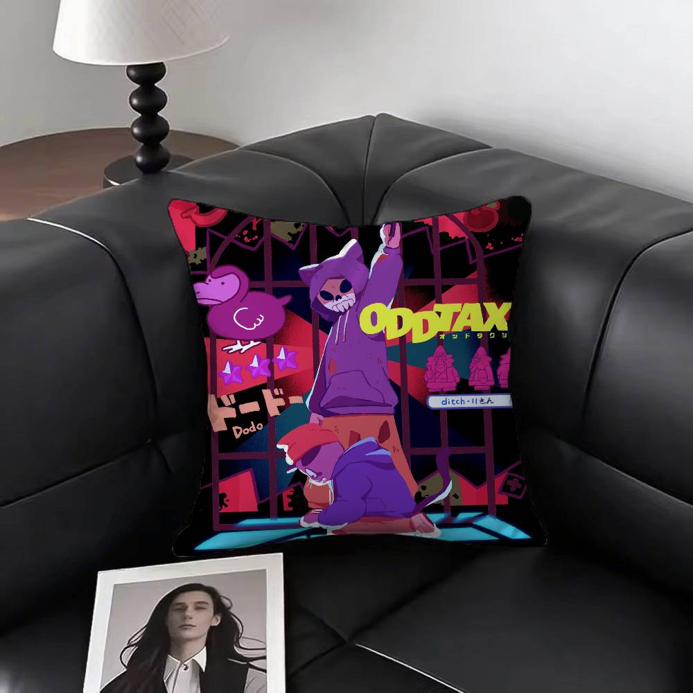 Mystery Animated Movie O-Odd Taxi Pillow Case Sofa Cushion Cover Room Home Decoration