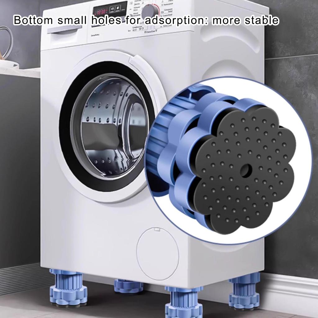 8/12Pcs Universal Adjustable Height Washing Machine Foot Pad Anti Vibration Refrigerator Base Fixed Nonslip Feet Stabilizer