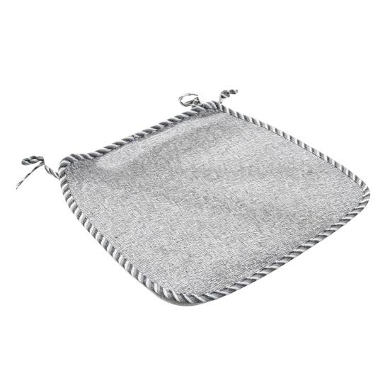 Decorative Seat Mat for Rattan Chairs Cotton Linen Chair Pad with Ties, Striped Plaid Comfortable Pads Patio Lace Trim, Breathable Dining Office Soft