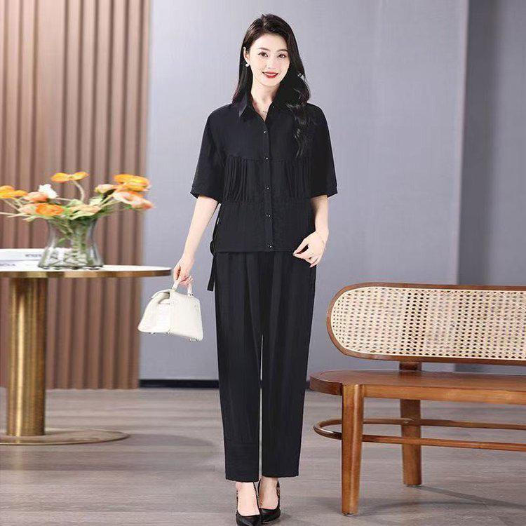 Spring/Summer 2026 Elegant Slimming Casual Suit for Moms 5XL (150-165 jin)