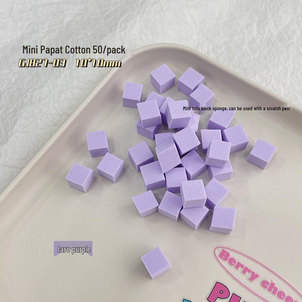 Nail Art Sponge: Professional Small Square Blending Tool for Gradient Blush and High-Density Cotton Application