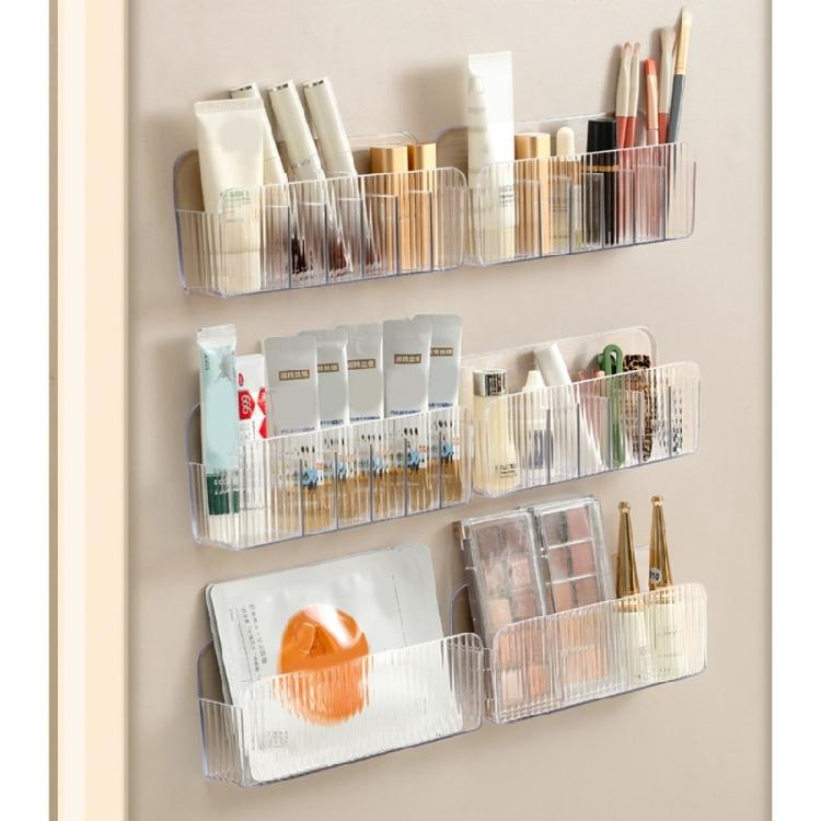 Waterproof Mirror Cabinet Organizer Wall Mounted Bathroom Storage Plastic Shelf For Cosmetics Space Efficient