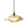 Glass Lotus Leaf Pendant Lights Flowe Hanging Lamps Home Decor Lighting for Living Room Bedroom Bedside Light Fixture Indoor