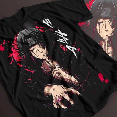 Naruto Shippuden Japońskie Anime Męski T-shirt 2025 Lato Nowy Retro Męski i Damski Streetwear