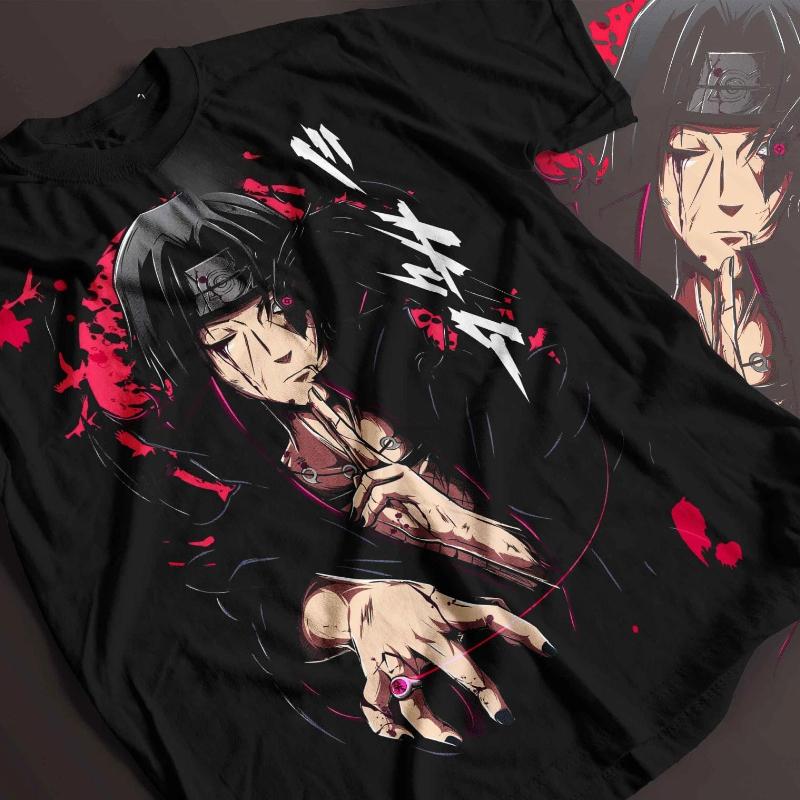 Naruto Shippuden Japanese Anime Men's T-shirt 2025 Summer New Retro Men's and Women's Streetwear