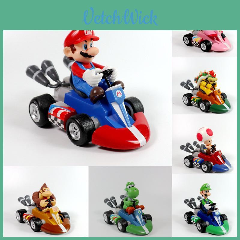 Super Mario Action Figures Collection Princess Peach Pull Back Toy With Fine Craftsmanship